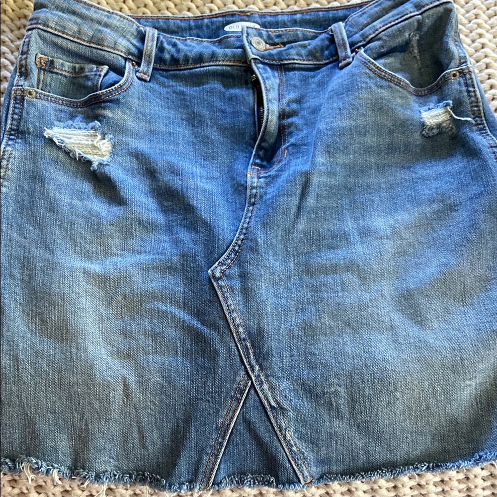 Old Navy Blue A-Line Knee-Length Skirt